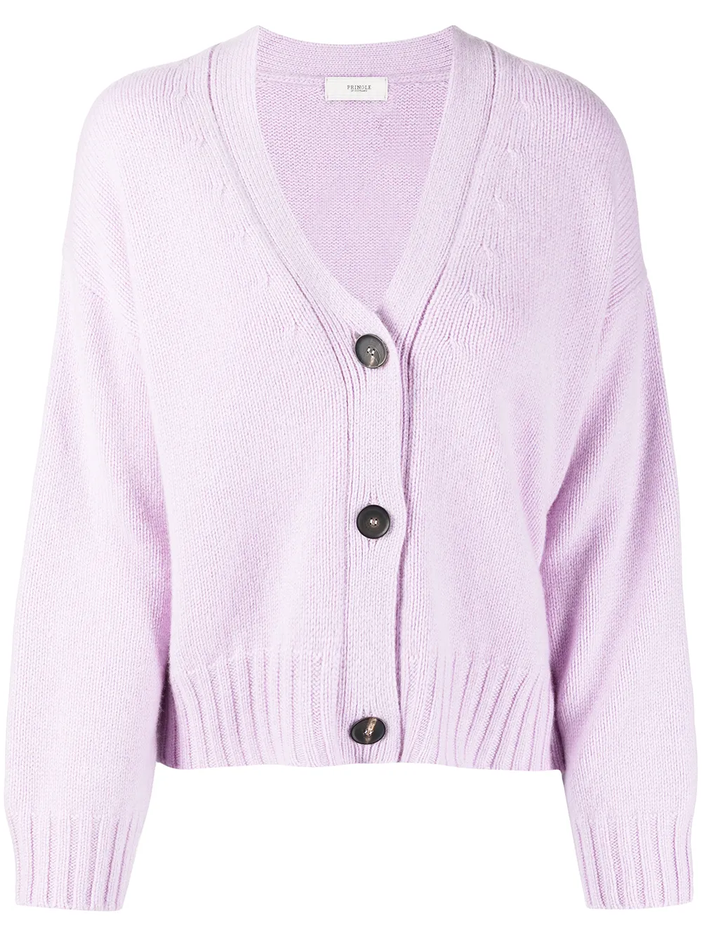 

Pringle of Scotland cropped button-up cardigan - Purple