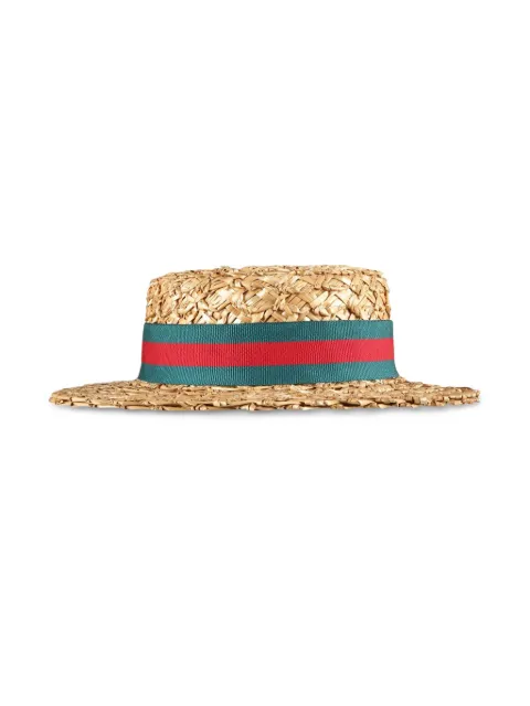 Gucci Kids Strohhut mit Logo-Band