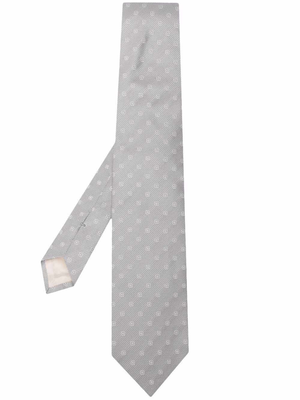 

D4.0 corbata bordada de seda - Gris