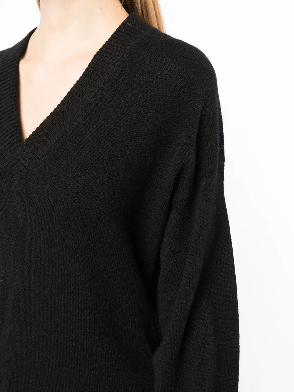 Shop Pringle Of Scotland V-neck Long Sleeve Jumper In Schwarz