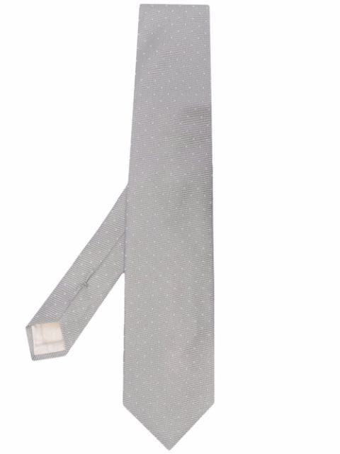 D4.0 textured silk tie