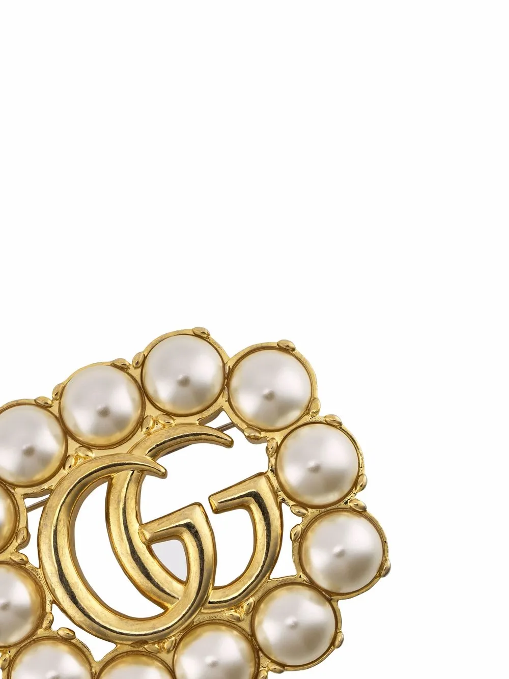 Gucci Broche met GG logo - Goud