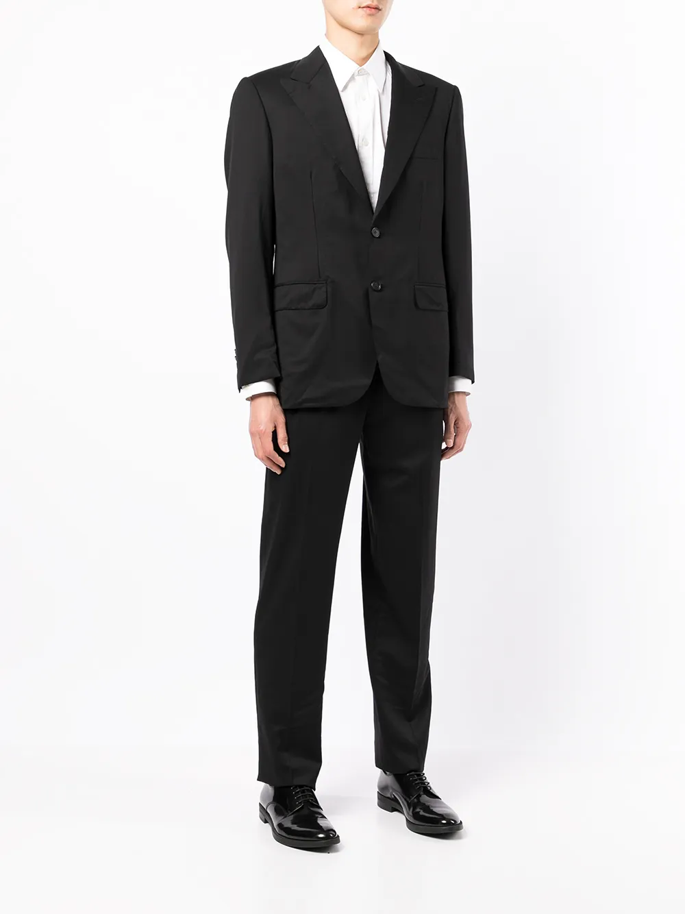  Brioni Blazer En Laine à Simple Boutonnage - Noir 