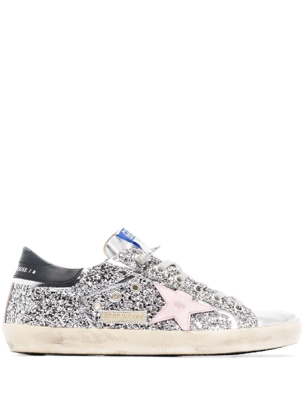 

Golden Goose tenis Superstar con glitter - Plateado