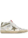 Golden Goose Mid-Star laminated sneakers - Silver
