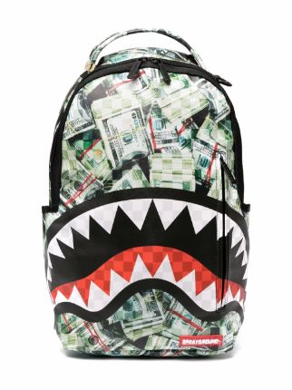 Sprayground Kid Checked Shark teeth-detail Backpack - Farfetch