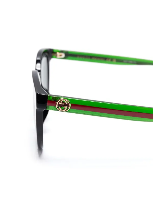 Gucci red green black sunglasses hotsell