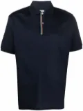 Paul Smith Signature Stripe-trim polo shirt - Blue