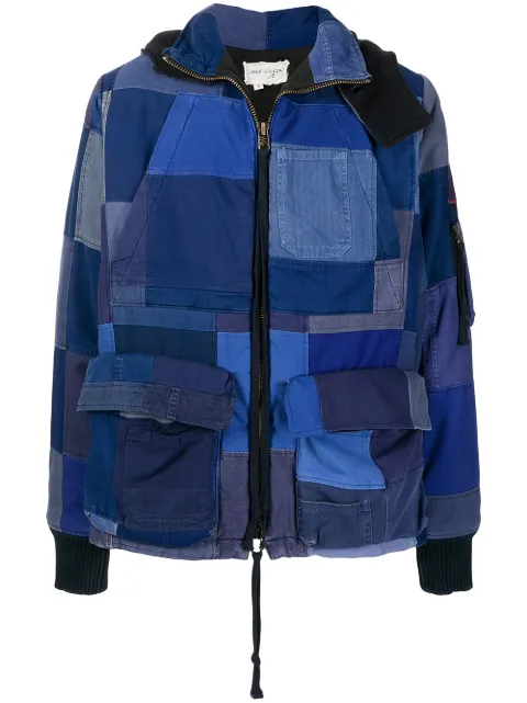 Greg Lauren abrigo con diseño patchwork