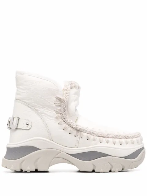 Mou crochet stitch-trim chunky sneakers MUFW311000C - 0