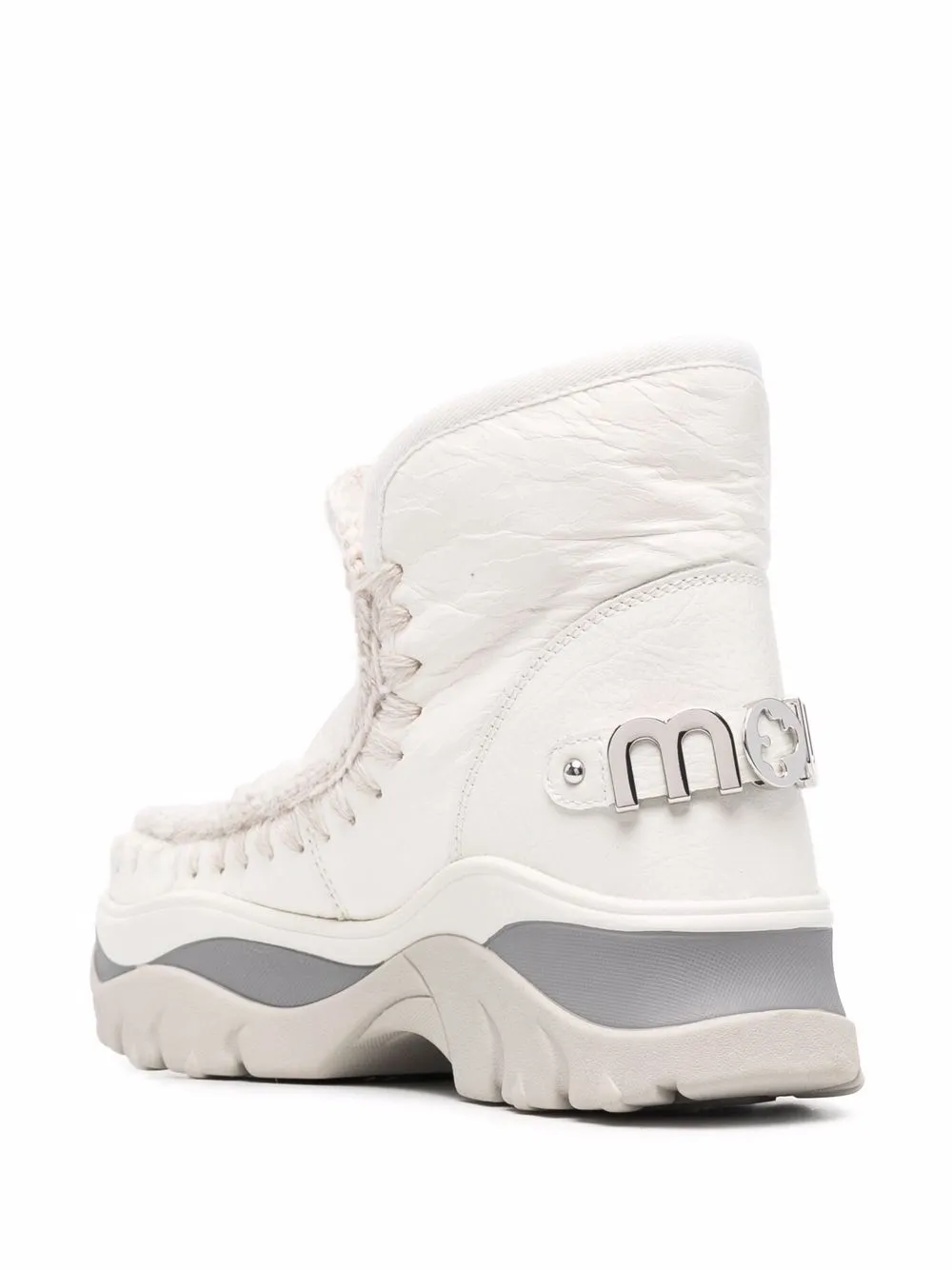 Mou 50mm Chunky Eskimo Sneaker Boots In White