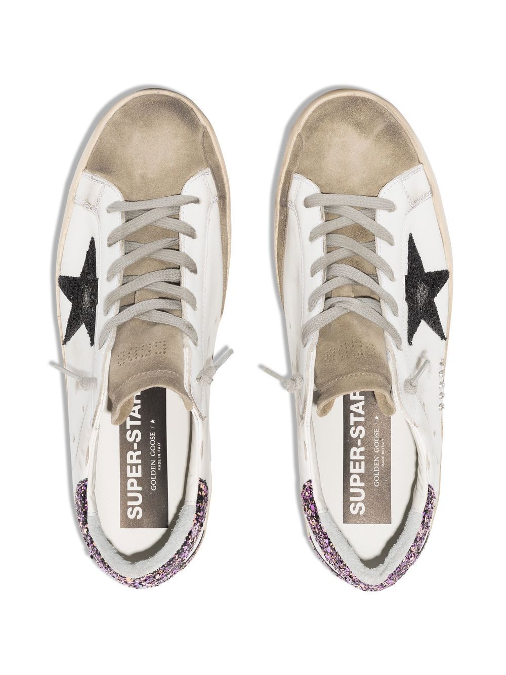 Golden Goose Super Star Panelled low-top Trainers - Farfetch