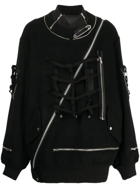Takahiromiyashita The Soloist safety-pin detail jacket