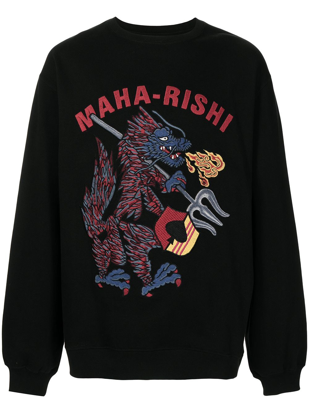 

Maharishi sudadera con logo estampado - Negro