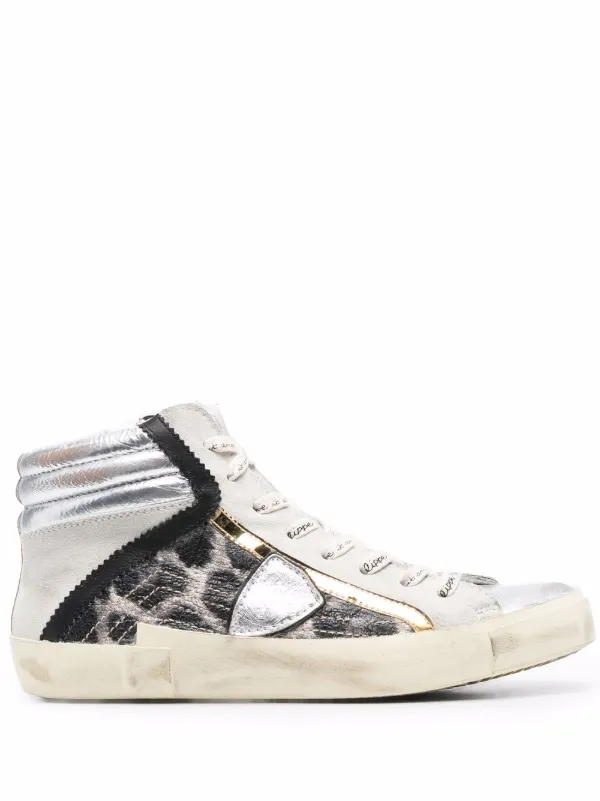 philippe model leopard sneakers
