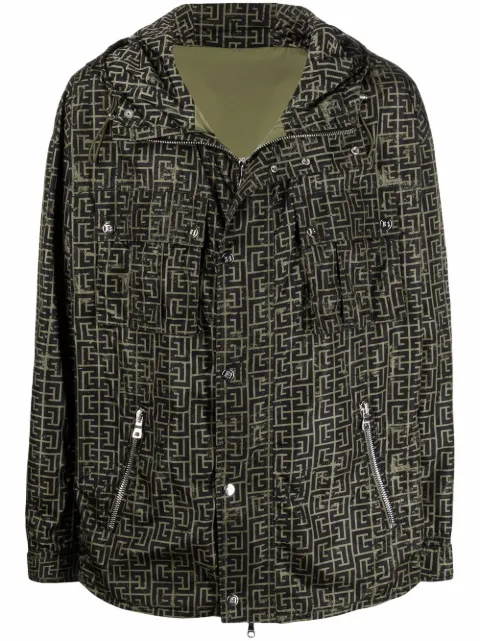 Balmain 발망 리피트 로고 파카