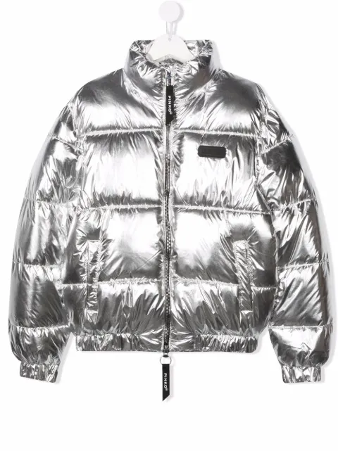 Pinko Kids جاكيت مبطن ميتاليك