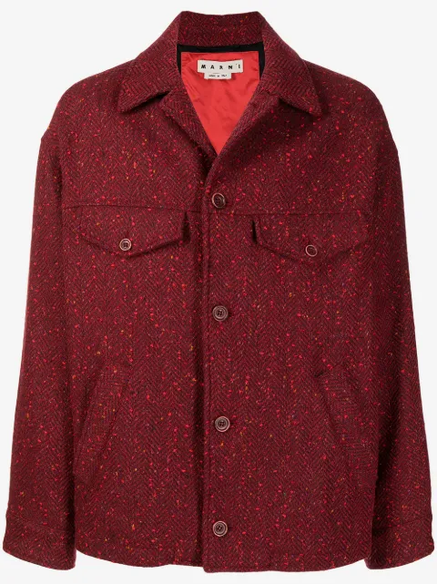 Marni herringbone-effect jacket