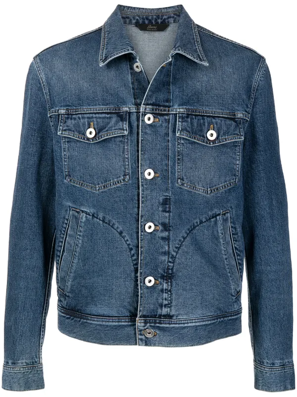Brioni light-wash Denim Jacket - Farfetch