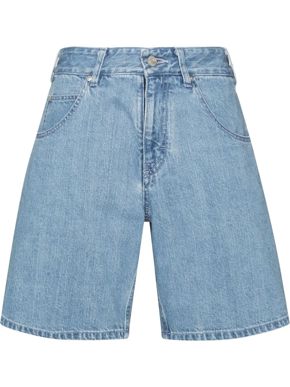 

Commission high waist denim shorts - Blue
