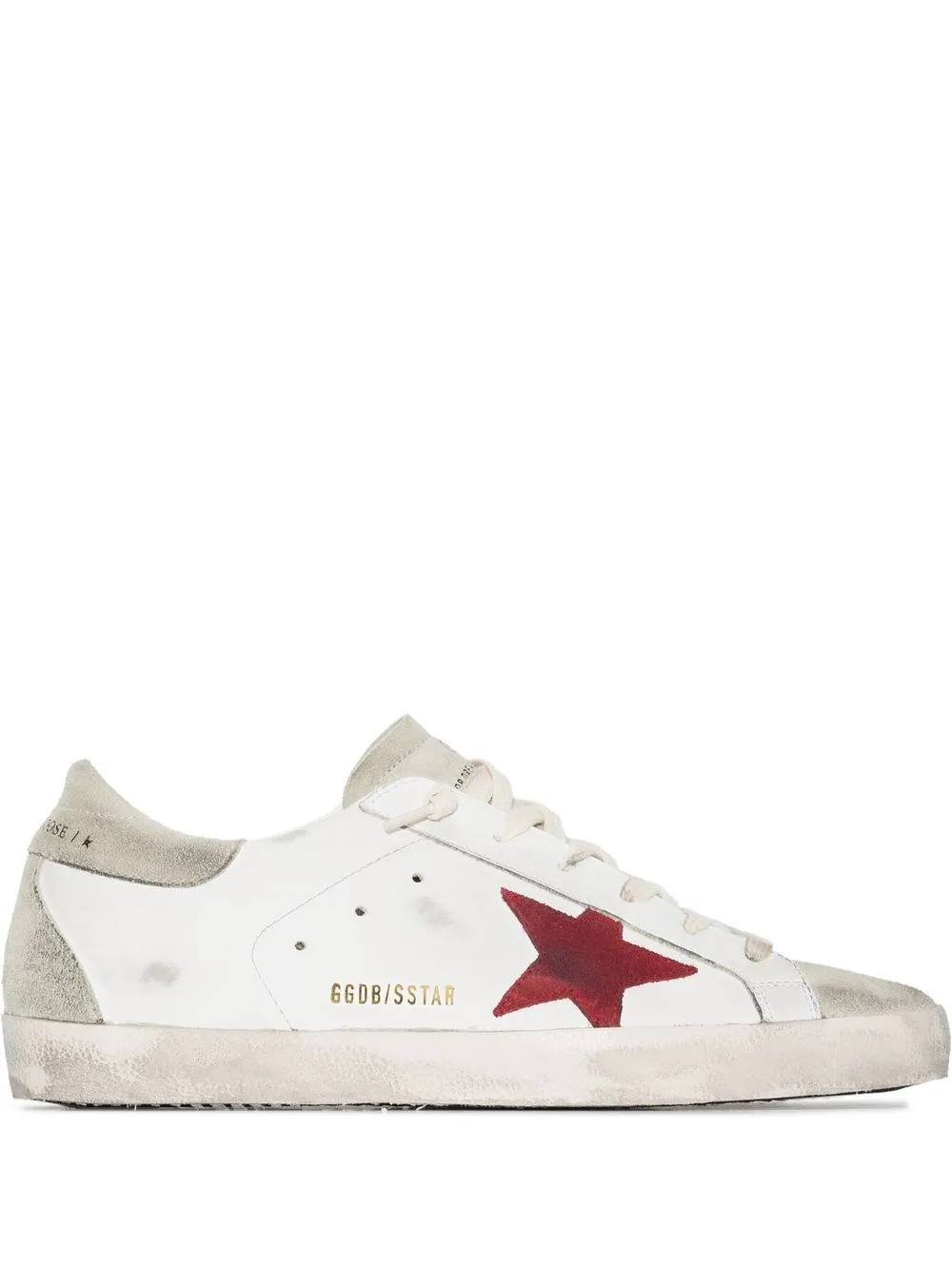 Golden Goose Superstar Distressed lace-up Sneakers - Farfetch