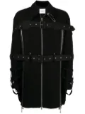 Takahiromiyashita The Soloist safety-pin detail jacket - Black