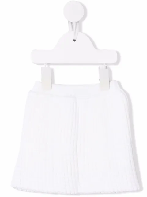 Little Bear ribbed-knit A-line miniskirt