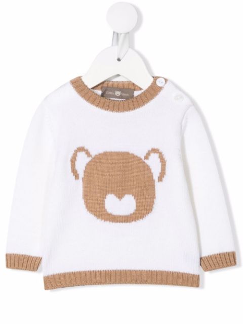 Little Bear teddy-bear knit jumper