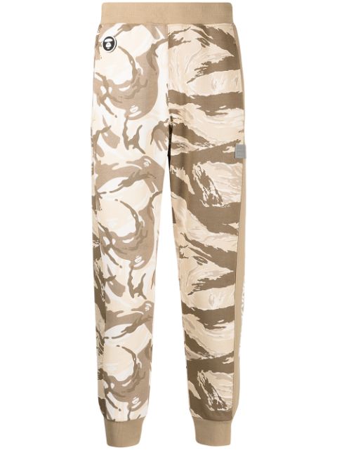 AAPE BY *A BATHING APE camouflage-print cotton-blend track trousers Men