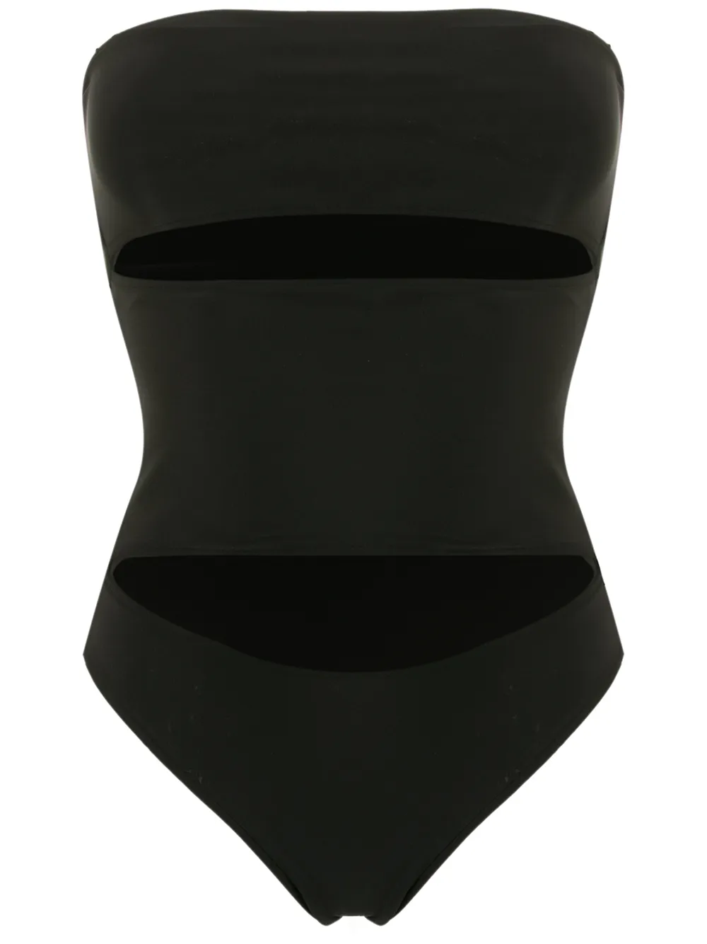 

Gloria Coelho maillot panelled swimsuit - Black