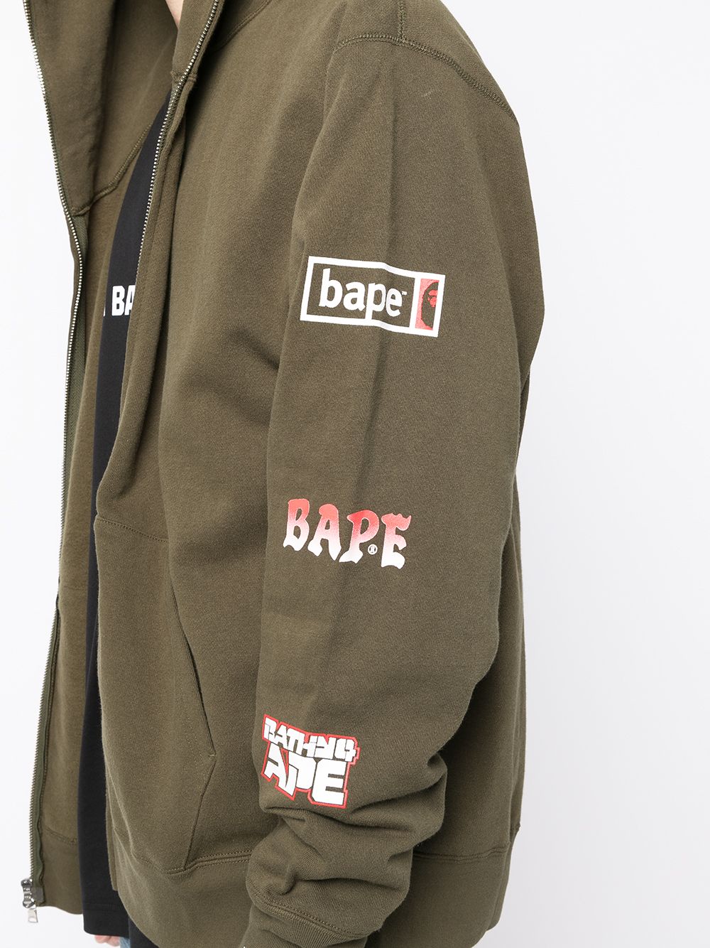 фото A bathing ape® худи на молнии с логотипом