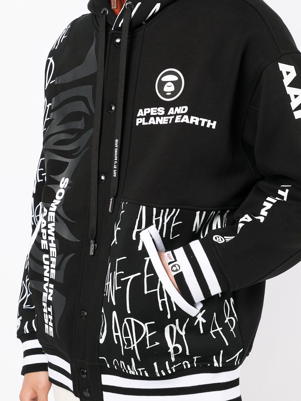 AAPE BY *A BATHING APE® logo-print Hooded Jacket - Farfetch