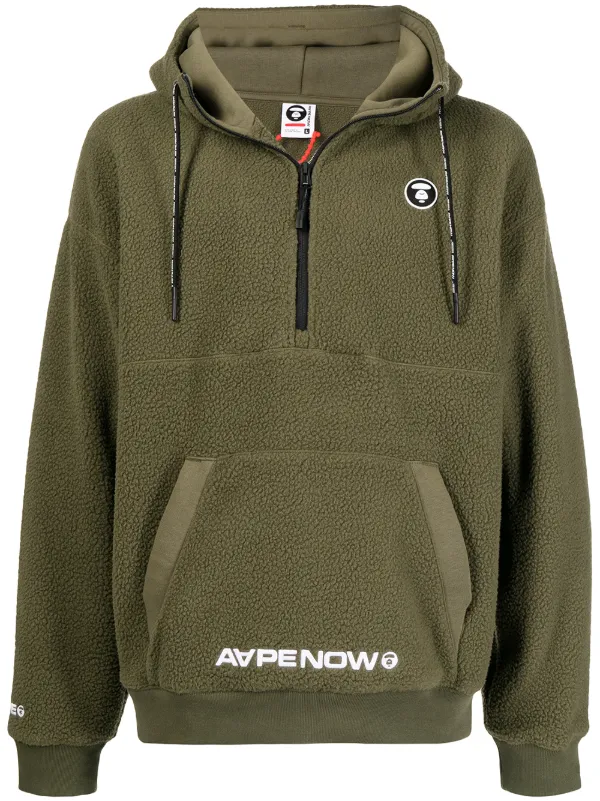 AAPE BY *A BATHING APE® logo-print zip-front Hoodie - Farfetch