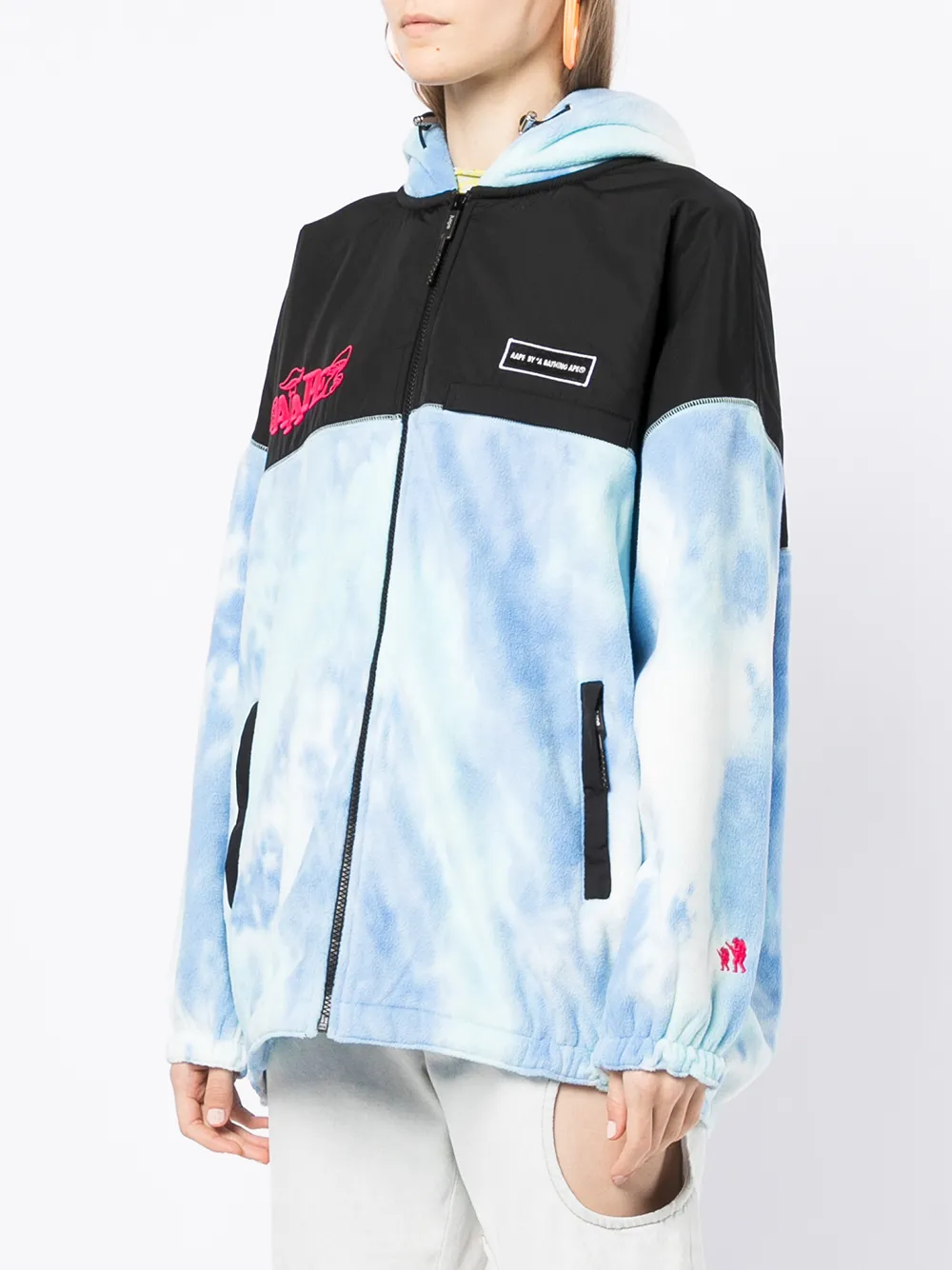 фото Aape by *a bathing ape® куртка с капюшоном и принтом тай-дай