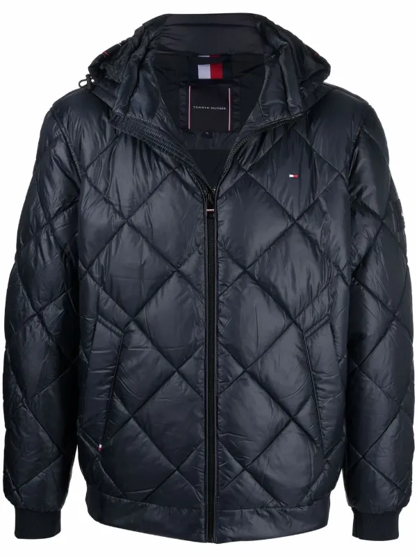 tommy quilted hooded jacket