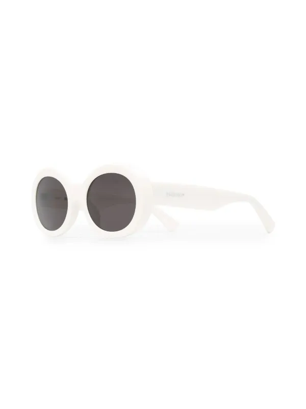 White shop round sunglasses
