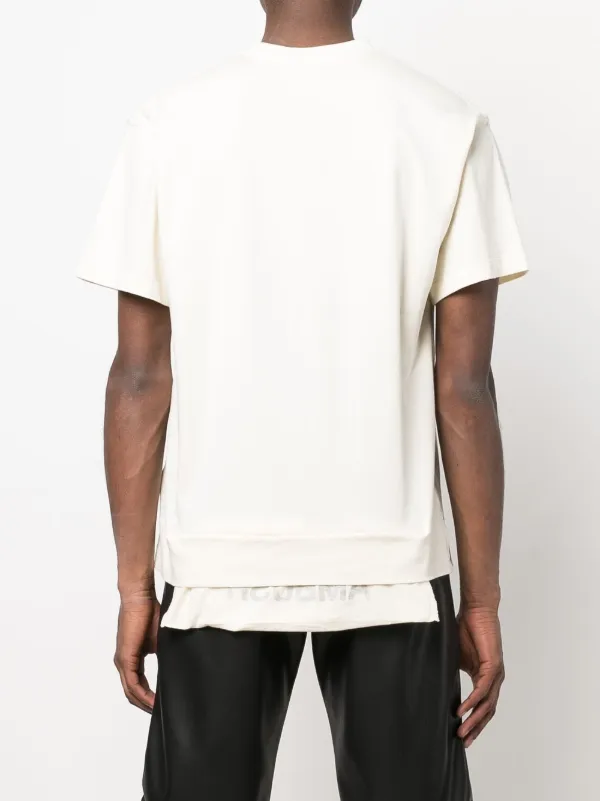 AMBUSH layered-hem Cotton T-shirt | White | FARFETCH