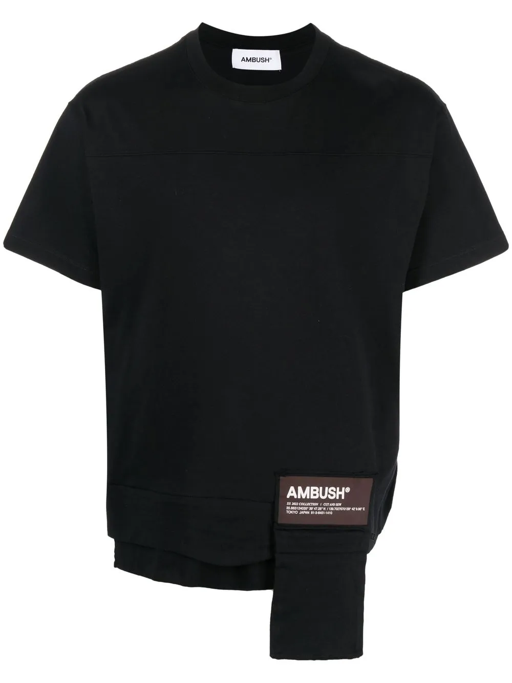 AMBUSH front-flap pocket T-shirt – Black