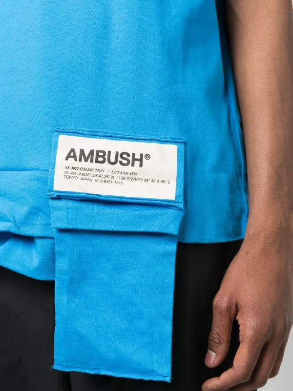 AMBUSH ウエストポケット Tシャツ | ブルー | FARFETCH JP