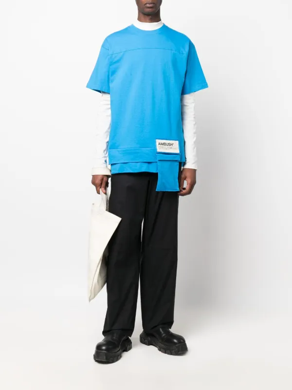 AMBUSH ウエストポケット Tシャツ | ブルー | FARFETCH JP