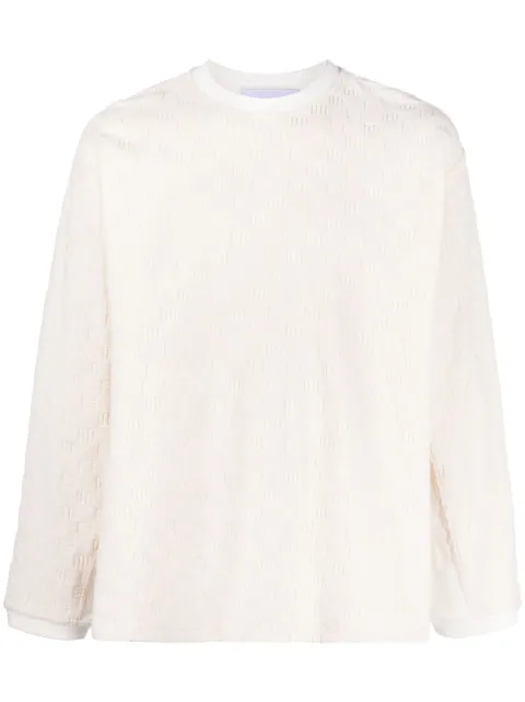 AMBUSH monogram towelling-finish sweatshirt