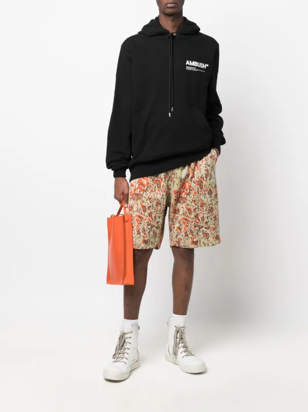 AMBUSH WKSP logo-print Hoodie | Black | FARFETCH