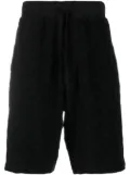 AMBUSH monogram towelling-finish track shorts - Black