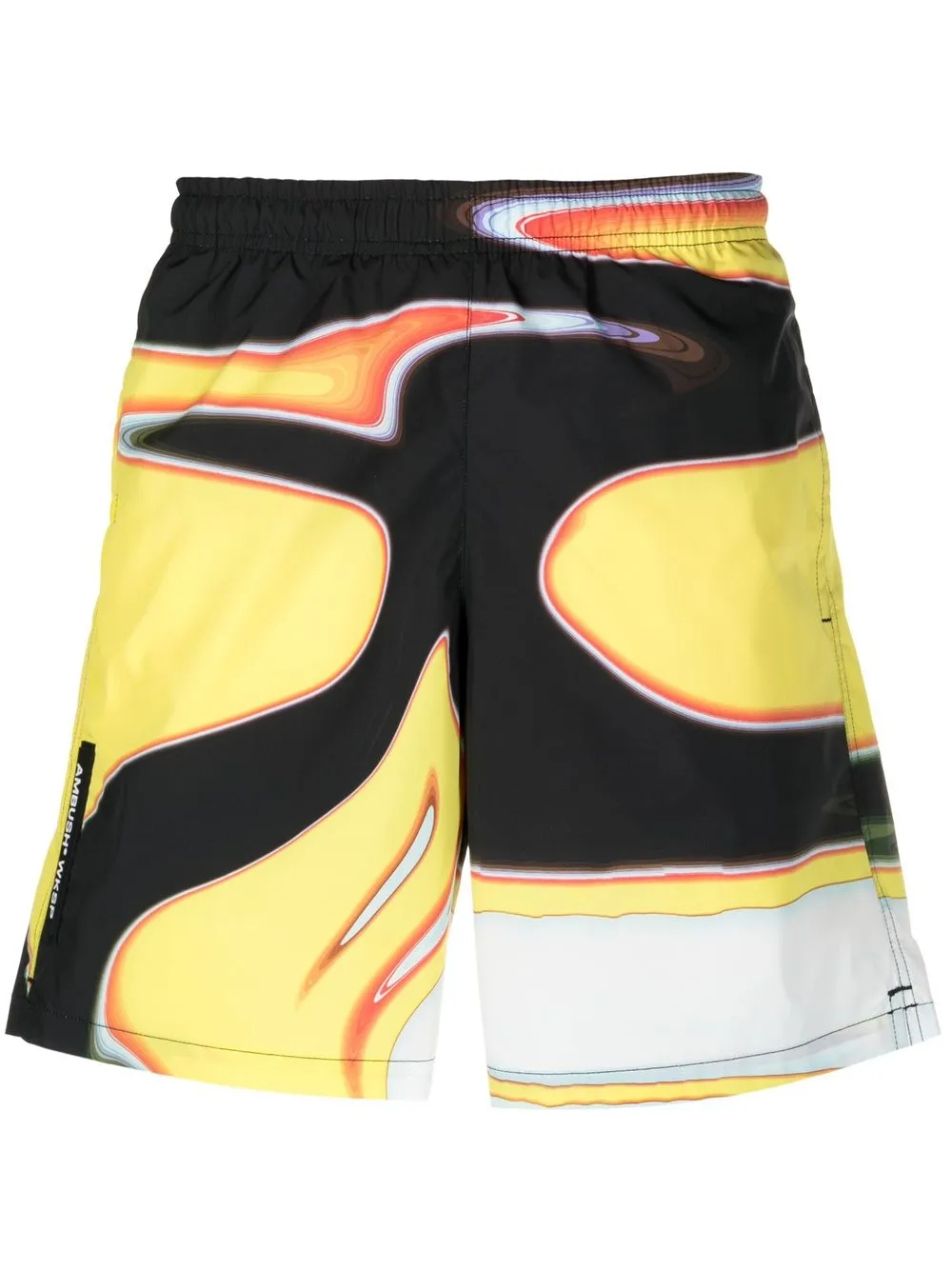 

AMBUSH WKSP abstract-print swimming shorts - Black