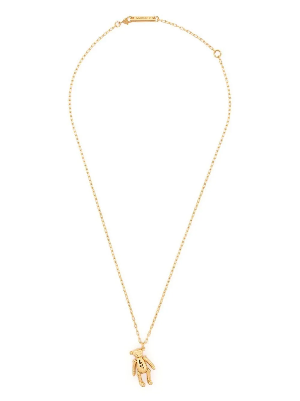 Shop Ambush Teddy Bear Charm Necklace In Gold