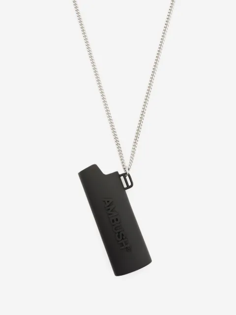 AMBUSH collar con dije de funda de encendedor y logo