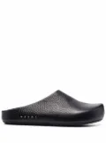 Marni textured-leather clog slippers - Black