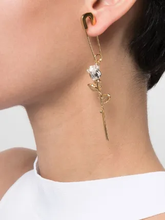 rose safety-pin earring展示图