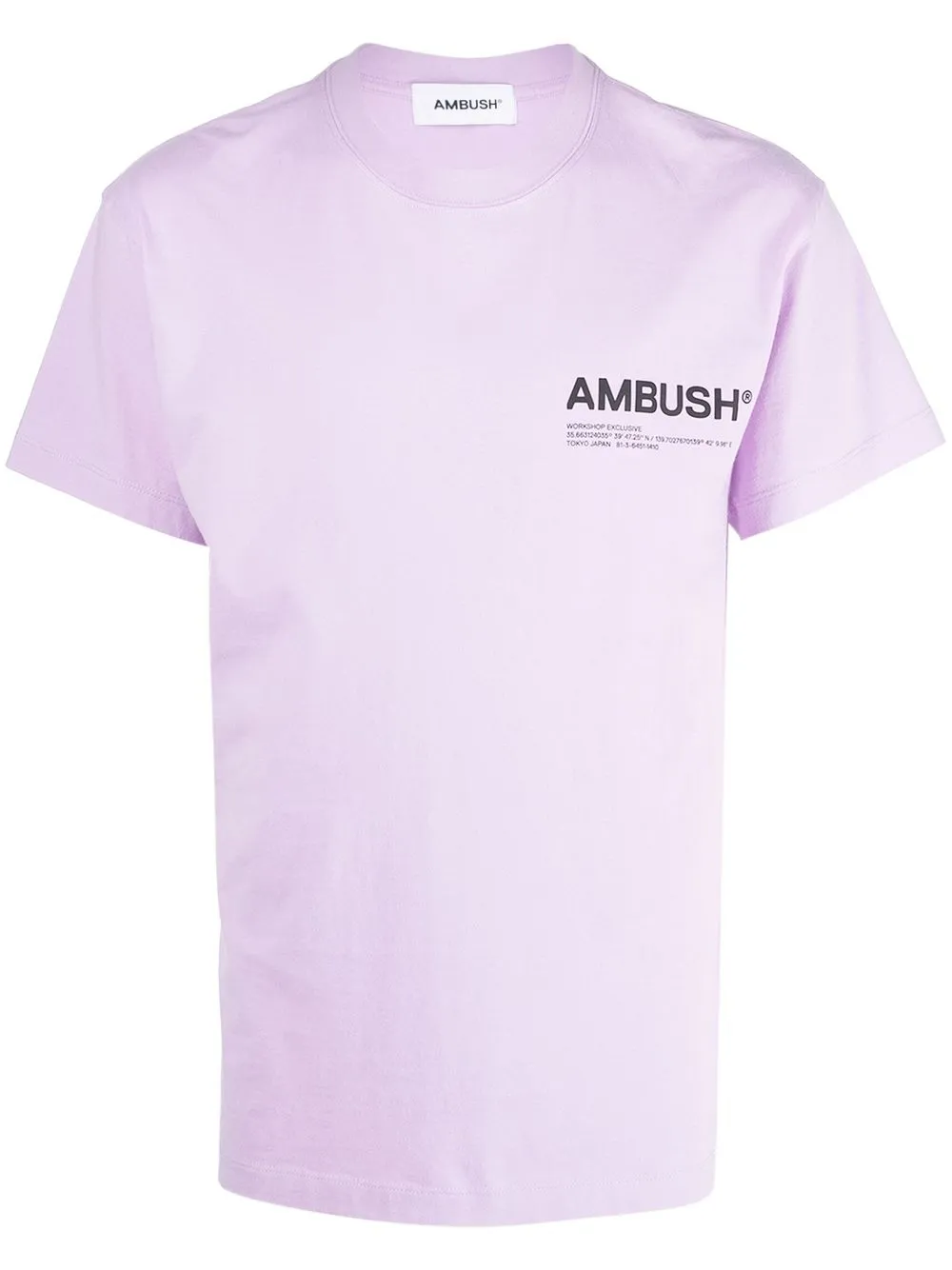 

AMBUSH playera Workshop con cuello redondo - Morado