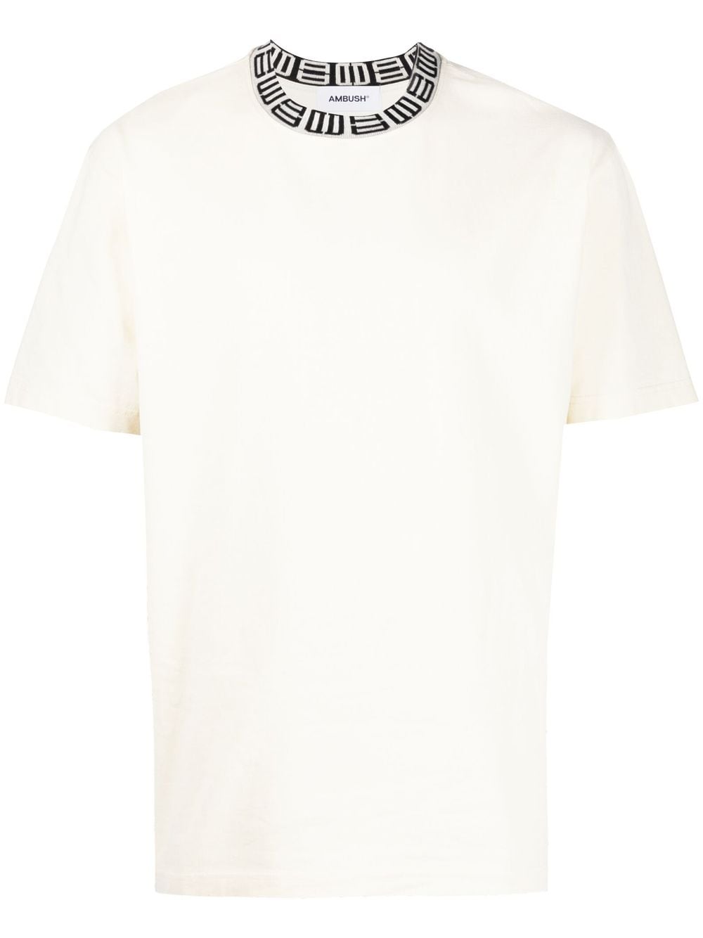 AMBUSH Monogram ribbed-collar T-shirt - Farfetch